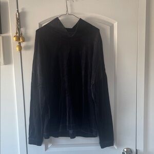 COS Black Velvet Turtleneck Sweater